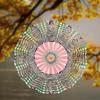 360 Degree Rotating Metal Wind Chime 10 Inch Vibrant Zebra Floral Design Perfect for Garden Balcony Yard Decor Year Round Outdoor Charm