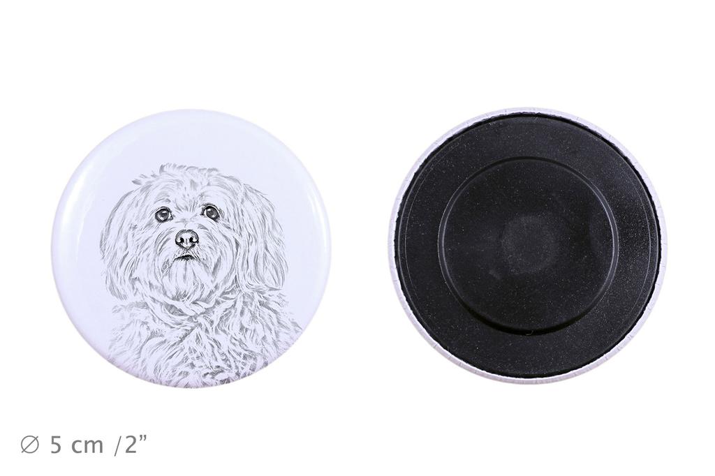 Havanese, Havanese Cuban Bichon, Bichón Havanés – Magnet with a dog's pupil, exceptionally light – Design 01 | Art-Dog