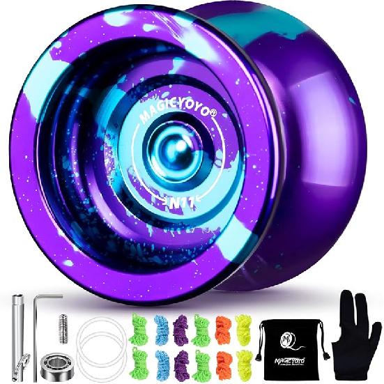 MAGICYOYO Dual Purpose Yoyo N11 - Responsive Yoyo for Kids 8-12 or Above & Unresponsive Yoyo for Advanced with Yoyo Glove + Bag + Unresponsive