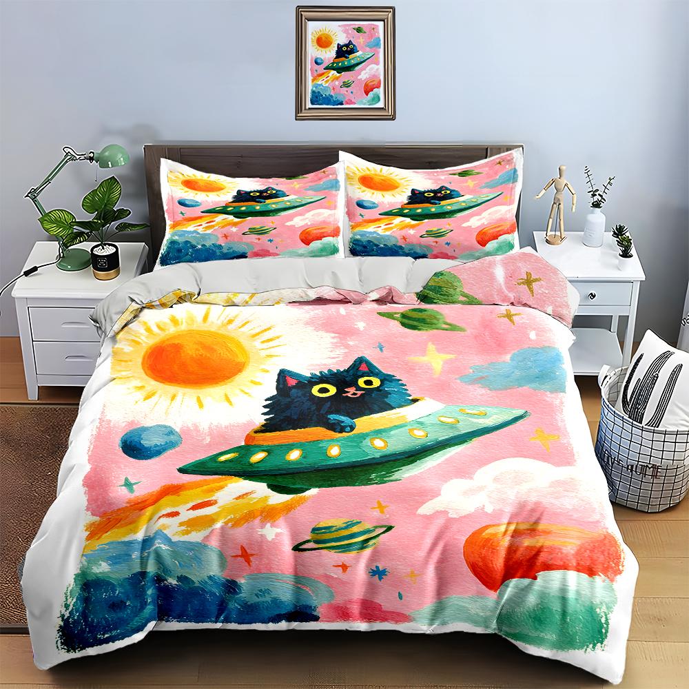 Bright, Cosmic, Playful. Bedding Duvet Cover Sets Duvet Covers Pillowcases Gifts (1 * Duvet Cover 2 * Pillowcases, Without Duvet Insert)