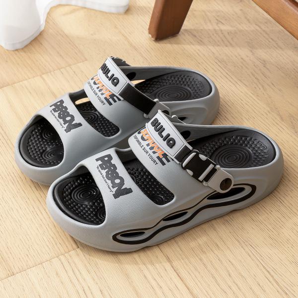 סנדלי קבקבי חוץ לגברים עם סוליה עבה מונעת החלקה - שקטים, ללא ריח, נוחות קיץ לנהיגה והליכה