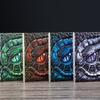 Journal mit Drachenaugen-Textur und Lederfutter, Einzigartiges Relief-Notizbuch, Exquisites Geschenk für Sammler