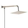 8/10/12 Inch Ultra-thin Wall Mount Rainfall Shower Head With 16inch Stainless Steel Shower Arm 150cm ABS Hose Bathroom Hardware
