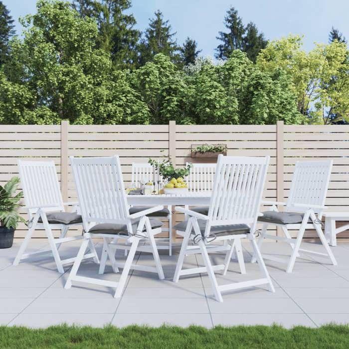 Coussins de chaise - vidaXL - 50x50x7 cm - Tissu Oxford - Imperméable - 6 pcs gris