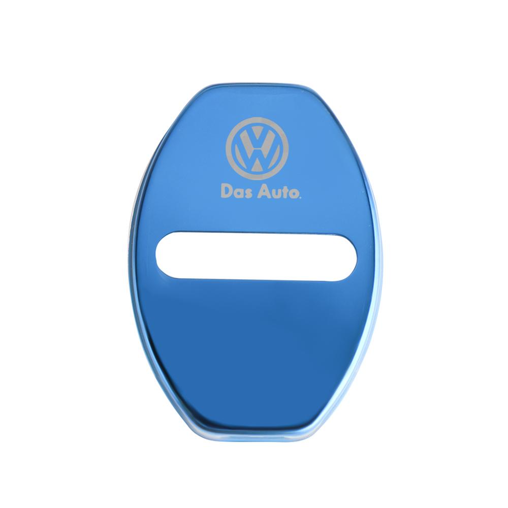 VW 4PCS Car Interior Door Lock Cover Stainless Steel Auto Door Latch Protective Stickers For Volkswagen VW GOLF Polo Beetle Tiguan EO1