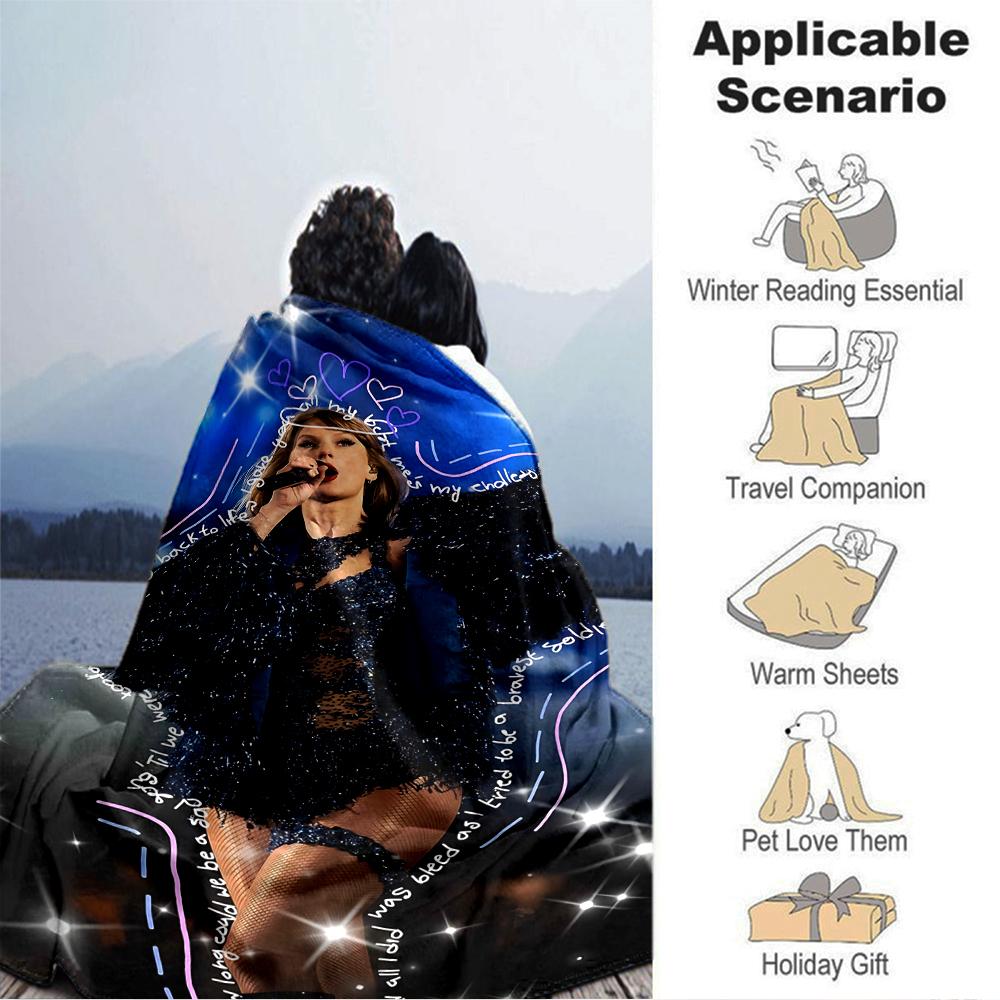 Love Song Performance Blanket Soft Throw Blanket For Home Bedroom Bed Sofa Travel Office Solid Christmas Blanket