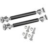 Motoforti Universal Adjustable Aluminum Alloy 3"-5" 75mm Car Front Bumper Lip Splitter Strut Rod Tie Support Bars Black - Pack of 2 Long-lasting