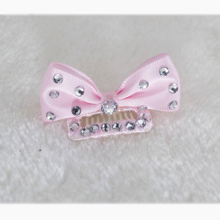 Prinzessin Haustier Hund Haarspange Schleife - Yorkshire Malteser Perle Strassstein Accessoire