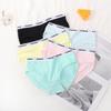Women's Pure Cotton Mid-Waist Candy Color Briefs