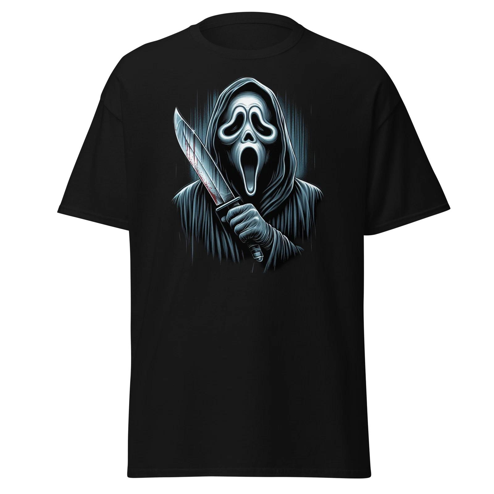 Men s and Women s T-shirts Ghostface Scream T-Shirt - Unleash the Horror Icon XXXXL