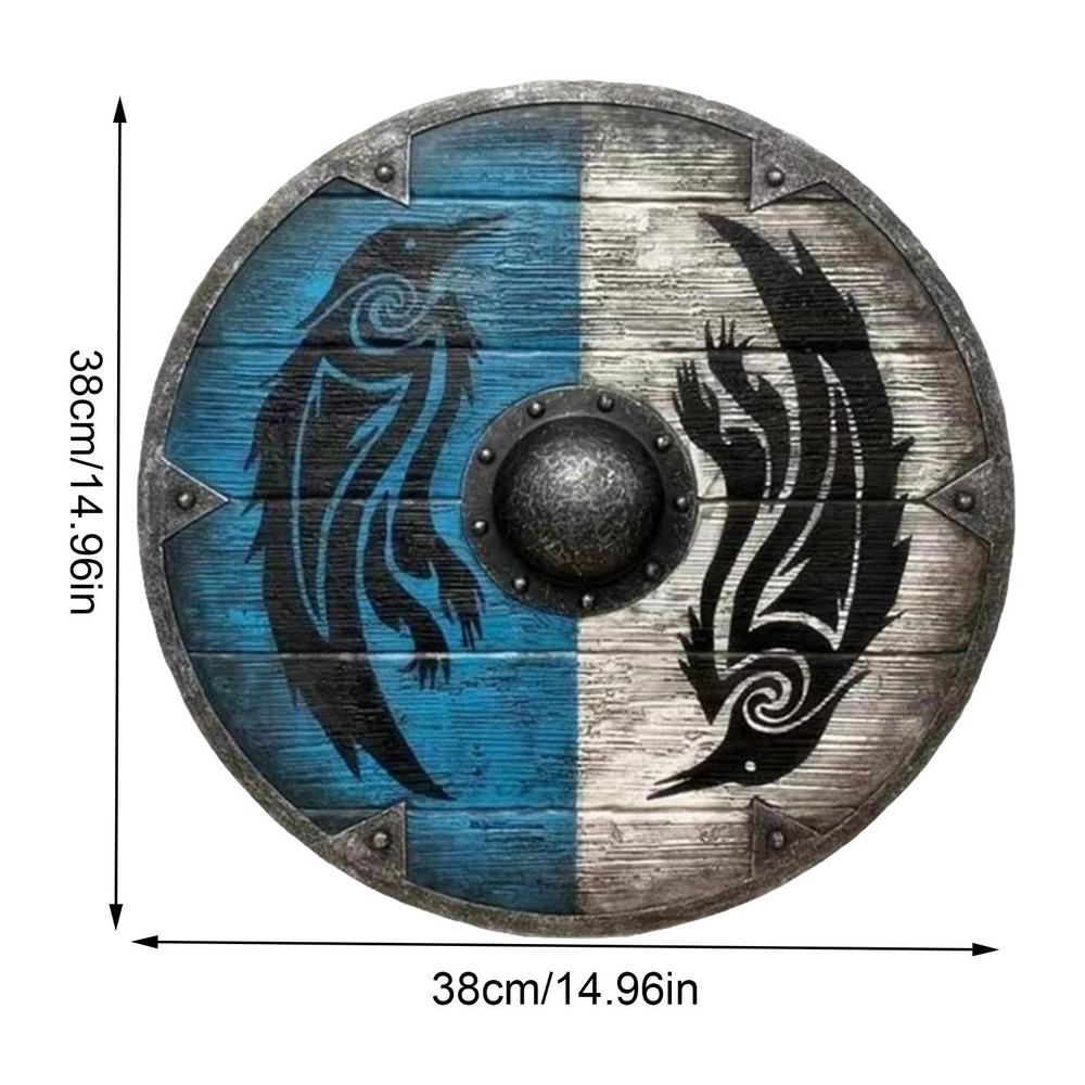 Jauns Vikinga vairogs Dekoratīvs vairogs Koka