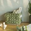 Cotton Linen Foldable Storage Basket With Waterresistant Fabric For Home Office And Closet Organization