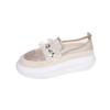 Espadrilles Femme Dentelle Cristal Mode Chaussures Diamants Mocassins de Pêcheur Dames Mocassins à Enfiler Ballerines en Caoutchouc Baskets Femme