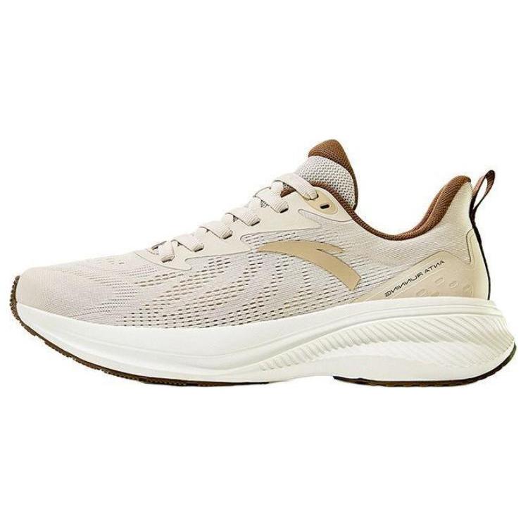 

Anta Running Collection Cushioning Wear Resistant Low Top Running Shoes Men s White Wood Color 40