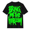 Bring mir den Horizont: Schwarzes Metall Anime Stil Trendige Marke Kurzarm 3D Gedrucktes T-Shirt, Mode Top für Herren und Damen