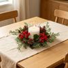 Plastic Christmas Candle Ring Artificial Pine Needle Table Centerpiece  Holiday Dinner Table