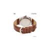 Crepha Analog Quartz Watch Brown Leather Strap 18mm Water Resistant Silent Second Hand Men's
