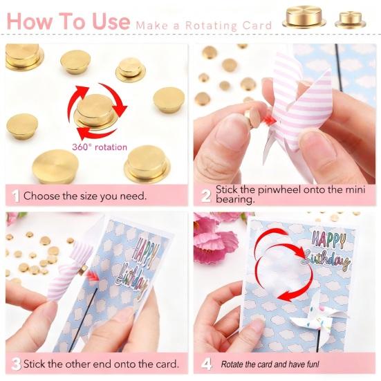 Rotary Bearing 360 Degree Rotation Mini Metal Spin Bearings DIY Crafts Smooth Lightweight Spin Project Tool