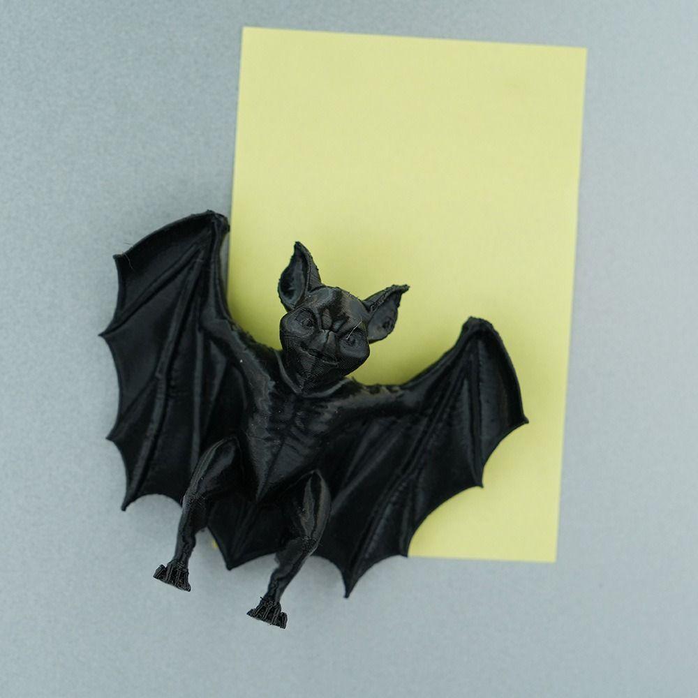 4/6PCS 3D Bat Refrigerator Sticker Bat Spider Trick Props Spider Magnetic Decals Haunted House