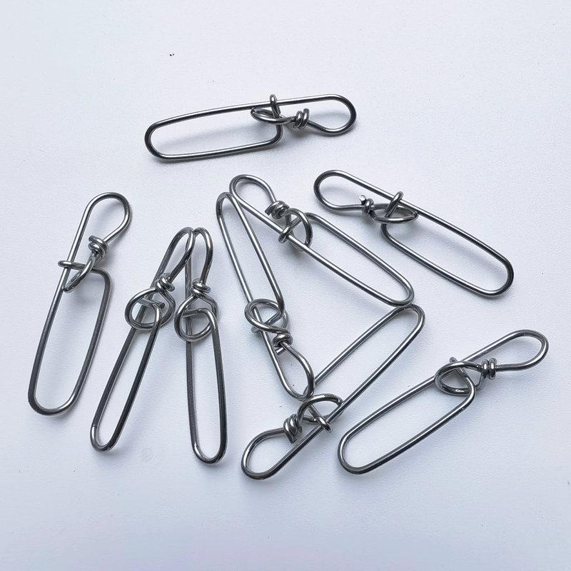 Stainless Steel Double Insurance Inside Lock Pin Quick Ringlock for Hard Soft Lure Bait Saltwater Fishing Connector