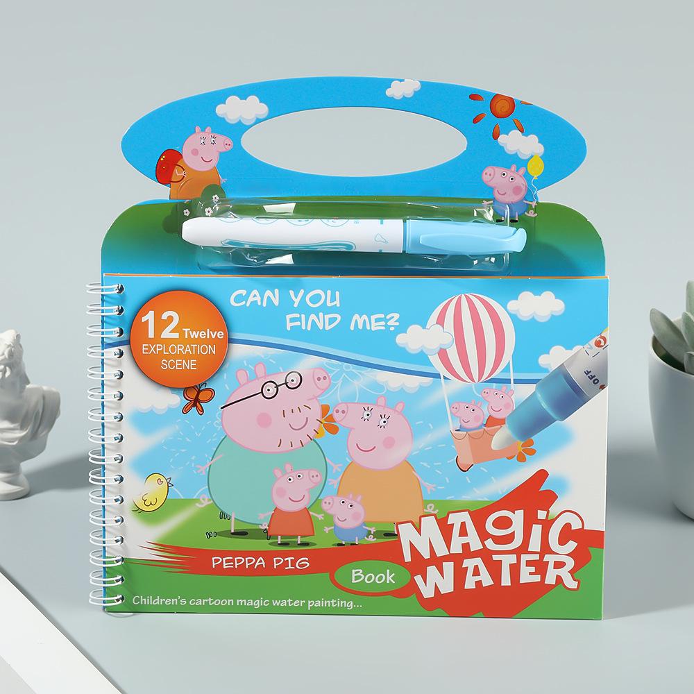 Детская волшебная книжка-раскраска с акварелью и пазлами - Многоразовая DIY раскраска для раннего развития