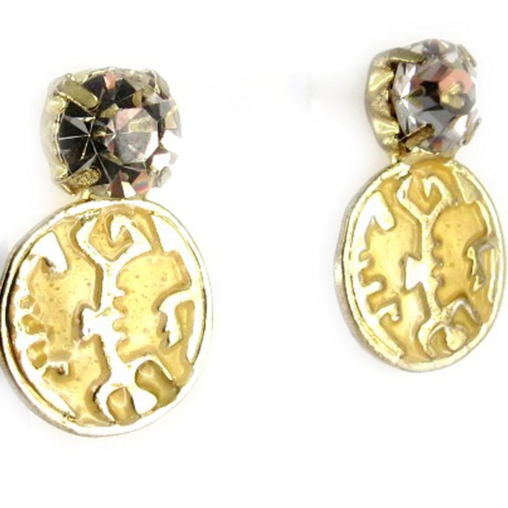 Les Trésors De Lily [D9969] - Boucles Créateur 'Tribal Beauty' Ivoire