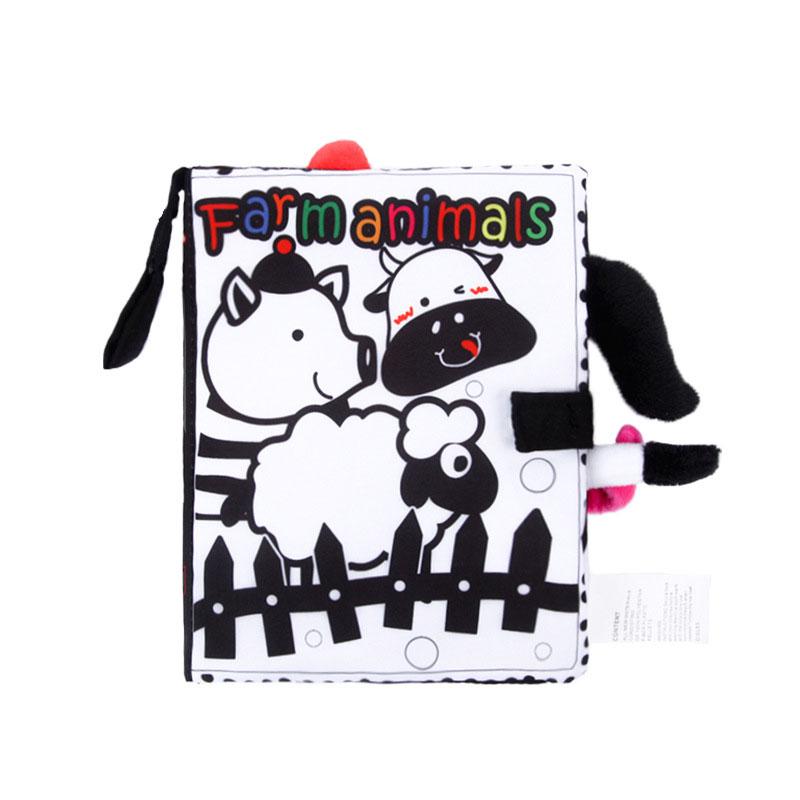 Baby Stoffbuch Montessori Spielzeug Baby Weiches Ruhiges Buch Bunte Tiere Lernen Pädagogische Babybücher 0 12 Monate