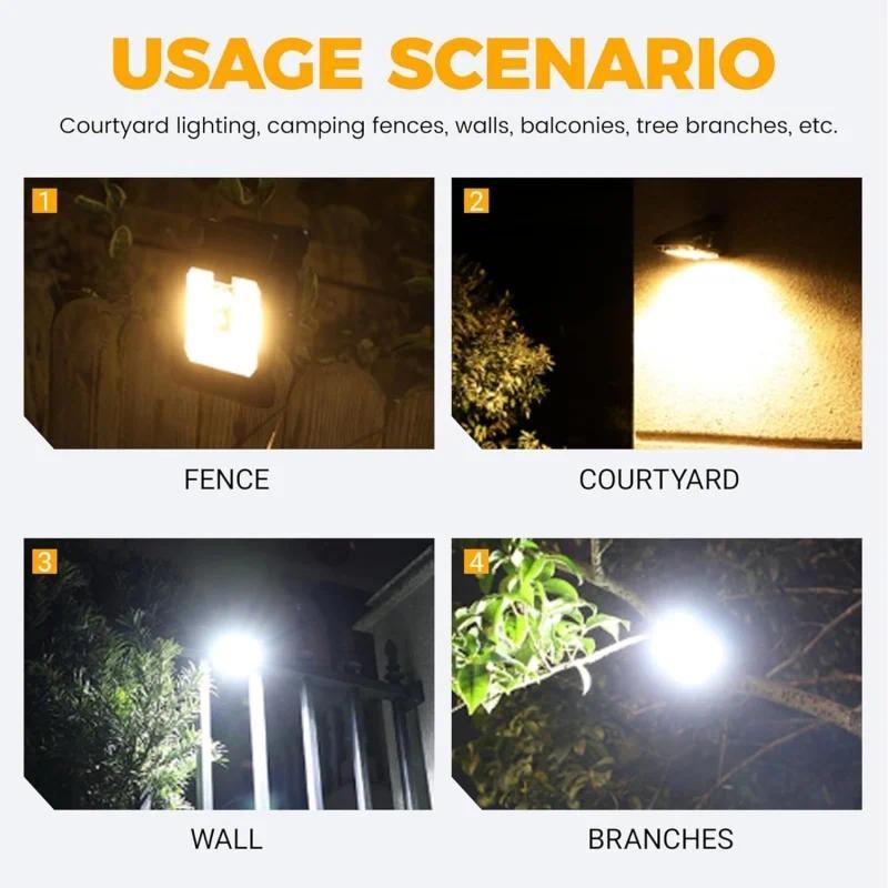 1/2 Pezzi Lampada a Clip Solare - Luce da Parete con Sensore di Movimento per Giardino Cortile Recinzione Luce Notturna di Emergenza Illuminazione di Sicurezza