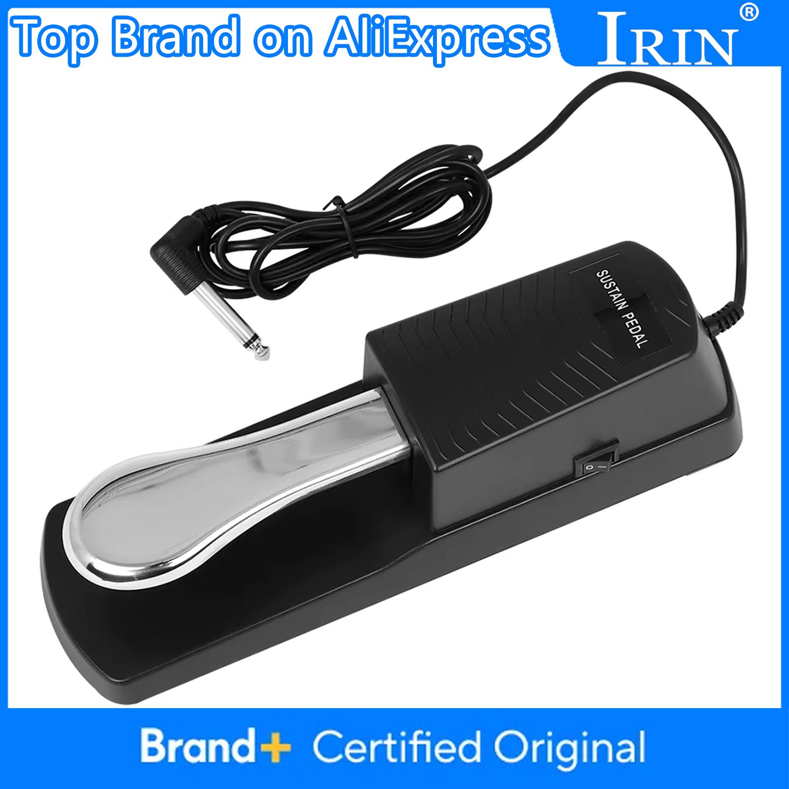 IRIN Piano Sustain Pedal 6.35mm Plug Universal Piano Pedal for MIDI Keyboard Synth Digital Pianos Electronic Drum Electric Piano