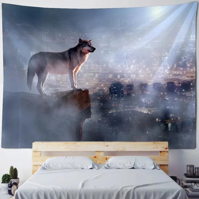 Jungle Wolves Tapestry Office Living Room Decor Home Wall Tapestry