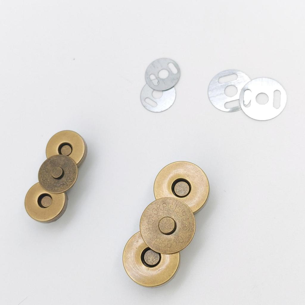 20 Strong Magnetic Snap Button Sets: No-Sew Metal Fasteners for Bags and Clothing