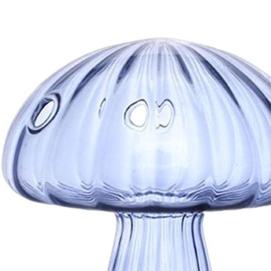 Mini Váza ve tvaru houby Barevná Průhledné sklo Hydroponická váza Váza na vystavení květin a rostlin Domácí dekorace