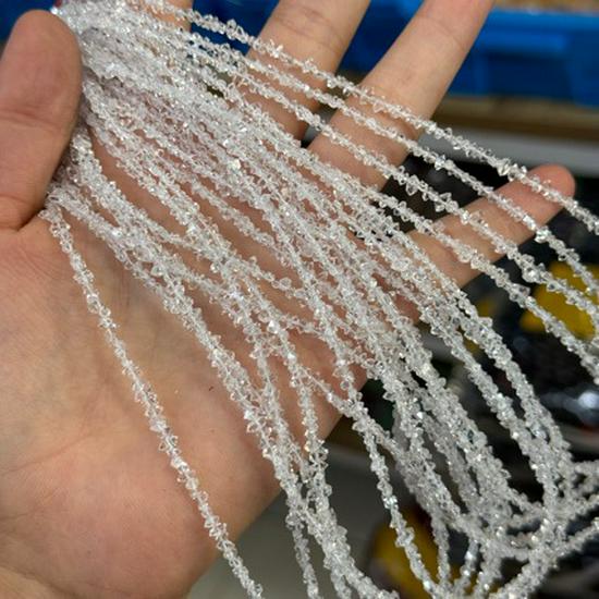 Διαμάντι Herkimer Διπλής Αιχμής Χαλαρές Χάντρες για DIY Χειροποίητα Αξεσουάρ Κοσμημάτων - Βραχιόλι & Κολιέ