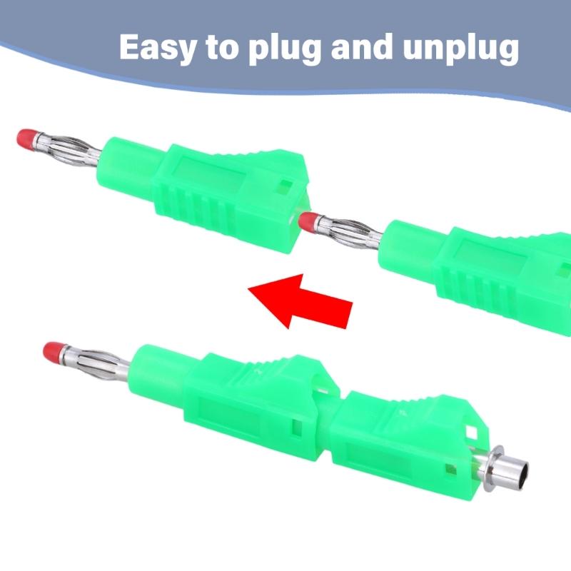 4mm Banana Plug Connectors with Clear Tubing for Electronic Enthusiasts and Engineers