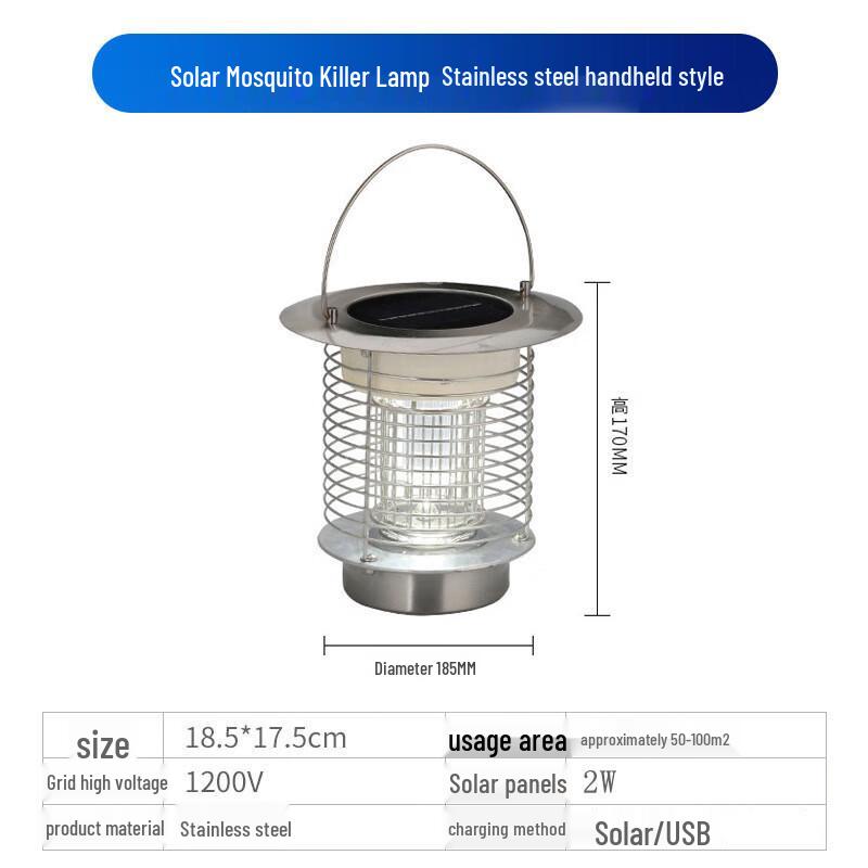 Handheld Solar Outdoor Mosquito Killer Lamp