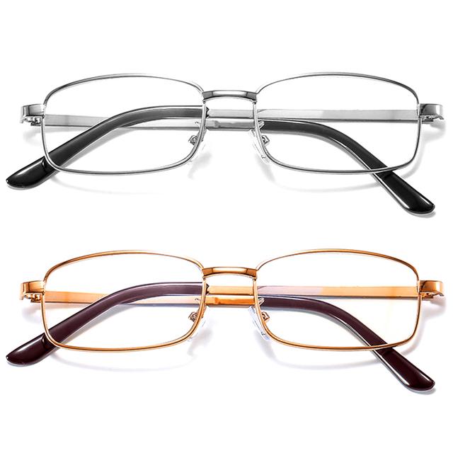 Classic Real Glass Lens Reading Glasses Men Women Square Full Frame Presbyopic Glasses Anti -Scratch Diopter Eyewear +1 .5 2 .0 2 .5