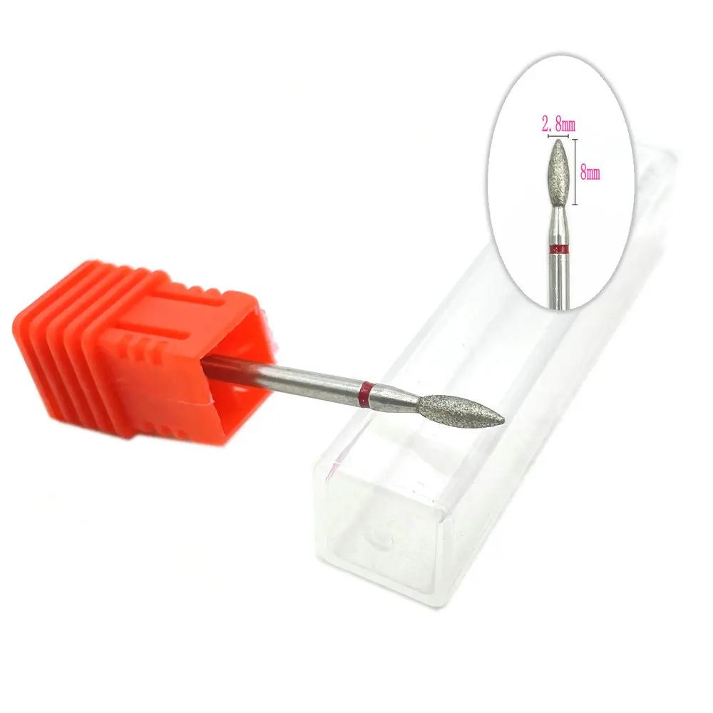 20pcs Diamond Nail Drill Milling Cutter for Manicure Rotary Bits Cuticle Clean Accessory Dental Diamond Burs Polisher 2.35mm