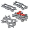 Non-Toxic Big Size Building Block Bricks Train Tracks Crossover Parts Switch Straight Curved Duploes Accessories Diy Toy For Children Gift