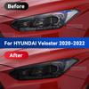 For HYUNDAI VELOSTER 2020-2022 Car Headlight Smoked Black TPU Protective Film Front Light Tint Change Color Cover Sticker