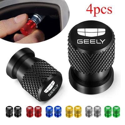For Geely Atlas Coolray Emgrand EC7 EC8 X7 EX7 CK2 4pcs Car Wheel Tire Valve Caps Tyre Stem Covers Airdust Waterproof