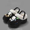 Scarpe con fori in cartone animato, EVA, invernali, da donna, con isolamento in peluche, suola spessa, aumento dell'altezza, prepuzio interno, pantofole in cotone