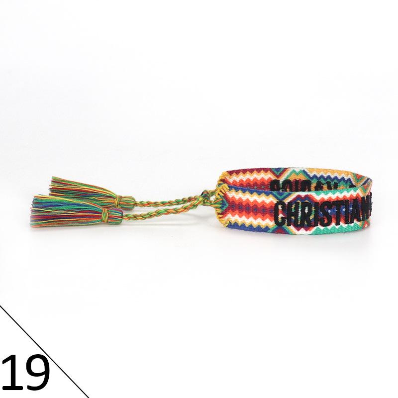 Handmade Embroidered Friendship Bracelet with Tassels for Women