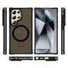 For Samsung Galaxy S24 Ultra Case with Lens Kickstand Matte Back Cover Compatible with MagSafe