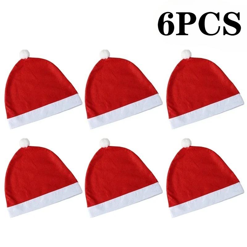 Weihnachts-Autositz-Kopfstützenbezug Weihnachtsornamente Sitzschutz Weihnachtsmannmütze Autodekoration Autositzzubehör