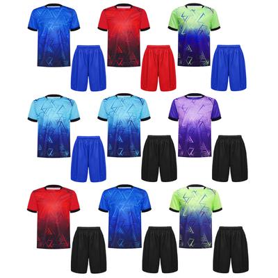 Children's Boys' Sports Clothing Set Short Sleeve Sports Shirt with Shorts Loose Fit Sports Suit Tracksuit Fitness Sportswear