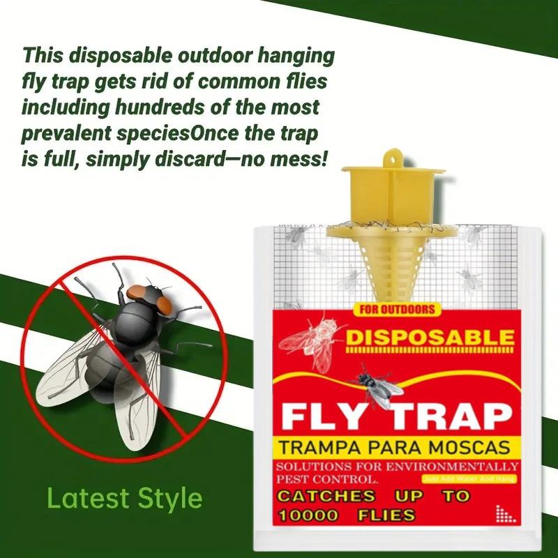 Spdak Red And White Fly Trap Hanging Fly Cage Fly Bag Fly Catcher Fly Bag Fly Trap Fly Bag Fly Insect Catcher