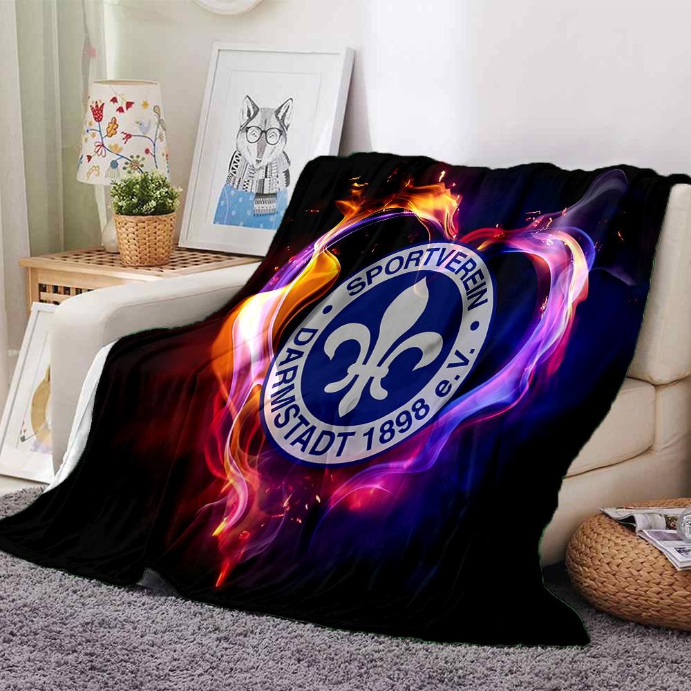Sport Darmstadt Flannel Blanket, Soft Polyester, Modern Design, All-Season for Camping, Travel, Gifts for Holidays or Birthdays