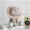 Large Nordic Lion Piggy Bank: Cute Decorative Coin Holder for Children's Room or Living Room