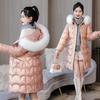 New Winter Thick Jacket Long Down Parka Women Bright Waterproof Overcoat Loose Warm Cotton Coat Hooded Parka