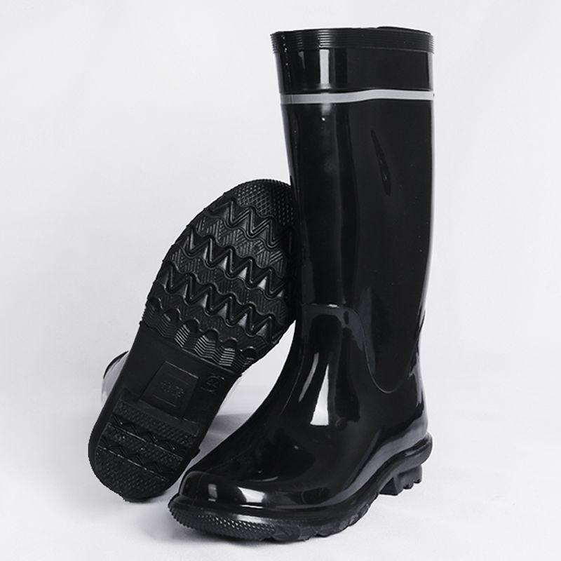Round Toe Farming Male Shoes Non Slip Mid Calf Wellies Gumboots Galoshes for City Wear-resistant Cheap Mud Gum Men's Rain Boots